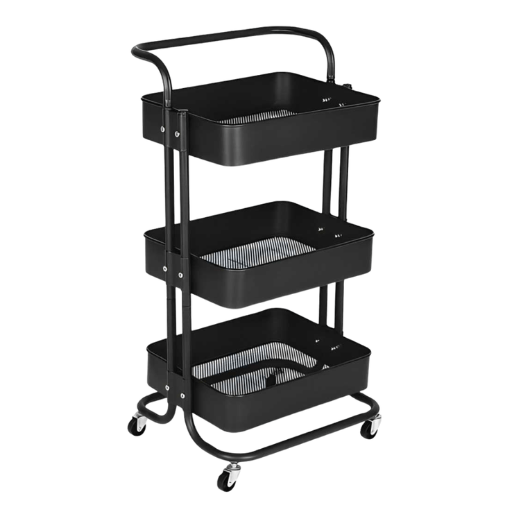 Carrinho Organizador Multiuso Preto - Dolce Home Carrinho Organizador Multiuso Preto - Dolce Home
